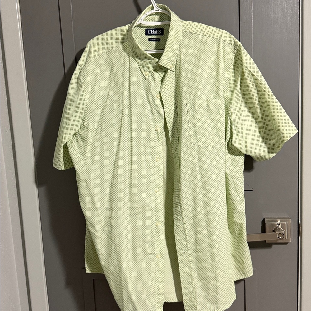 Chaps Mint Green Button-Up Shirt